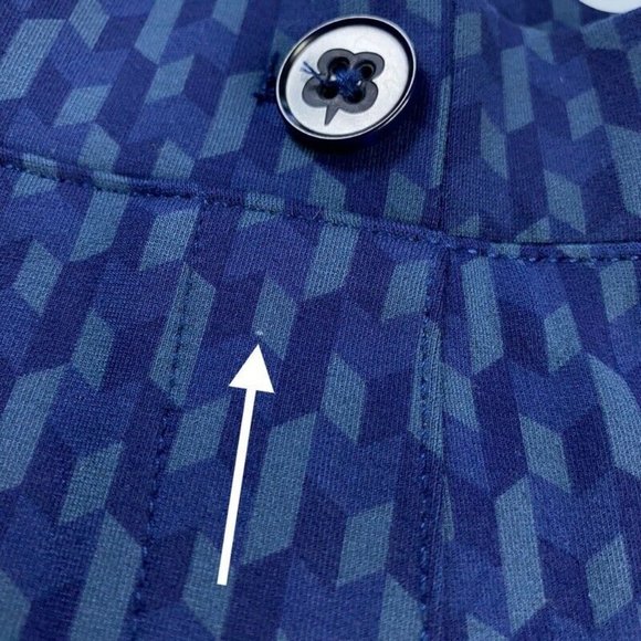 Betabrand Womens Bootcut Pants Blue Chevron S New - Picture 11 of 12